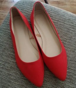 NWoT Coral pointed flats